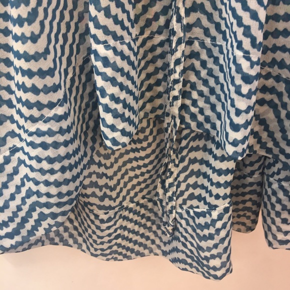 CABI Tunic Top Sheer Chiffon Art Kimono S Boho - Picture 5 of 6